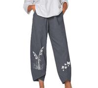 EfforPrac Pantalones cortos estampados de pierna ancha para mujer | Diseño de estampado floral, pierna ancha, longitud recortada, cintura alta elástica, estilo casual de verano