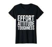 Effort Attitude Toughness Mindset Determination - Camiseta gráfica económica, Mujer, Negro, XS
