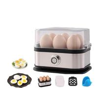 Effortless Egg Cooking with the Ultimate Stainless Steel Egg Cooker, Smart Egg Cooker with Auto Shut, For Hard/Soft/Medium Boiled, Poached, Scrambled (1-PCS)
