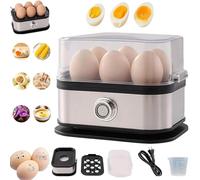 Effortless Egg Cooking with the Ultimate Stainless Steel Egg Cooker, Smart Egg Cooker with Auto Shut-off, Electric Rapid Egg Boiler, One-Touch Operation, 3modes (1PCS)