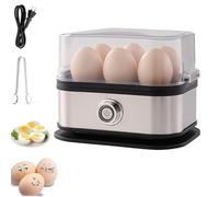 Effortless Egg Cooking with The Ultimate Stainless Steel Egg Cooker, Smart Egg Cooker with Auto Shut, Electric Rapid Egg Boiler for 6 Eggs (1pcs)