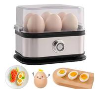 Effortless Egg Cooking with the Ultimate Stainless Steel Egg Cooker-Smart Eggs Cooker with Auto Shut-Off, One-Touch Operation, Effortless Cleaning, 3Modes, Soft/Medium/Hard Boiled (1 PCS)