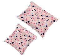 Effortless Glam: Bolsa de maquillaje impermeable 334 con estampado de leopardo de colores, bolsa portátil para mujer, multicolor, A：7.1x5.8in/18x14.8cm，B:4.7x4.5in/12x11.5cm