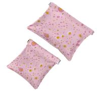 Effortless Glam: Bolsa de maquillaje impermeable 364 con estampado de leopardo de colores, bolsa portátil para mujer, multicolor, A：7.1x5.8in/18x14.8cm，B:4.7x4.5in/12x11.5cm