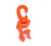Eficaz soporte de manguera doble con clip para equipo de buceo, compatible con reguladores BCD, diseño a presión para un uso fácil (naranja 10 x 10 mm)