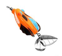 Eficaz Thunder señuelo hueco PVC material dos ganchos para agua dulce agua salada pesca cabeza de serpiente róbalo naranja negro púrpura verde tamaño (A)
