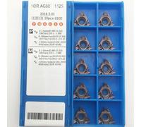 Eficiencia de corte mejorada con este juego de 10 insertos de carburo CNC modelo 16IR AG60 1125