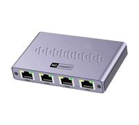 Eficiente 1 en 4-Out Gigabit Ethernet Splitter Aluminio Adaptador de Red Estable Transferencia de Datos Divisor de Red
