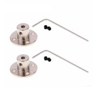 Eficiente acoplador de eje de 2 bridas con soporte de abrazadera, diseñado para conexiones seguras en aplicaciones de motor con múltiples opciones de diámetro (6,35 mm)