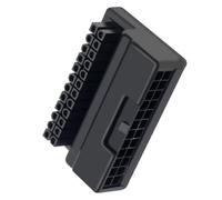 Eficiente adaptador de corriente ATX24Pin en ángulo recto para instalaciones compactas de carcasa de PC, adaptador de fuente de alimentación de placas base