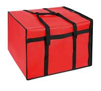Eficiente bolsa de entrega de pizza con acolchado de espuma gruesa que garantiza entregas calientes y frescas cada vez (rojo 50 x 50 x 35,5 cm)