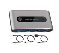 Eficiente caja de conmutación USB 2x4 para dos computadoras para compartir cuatro periféricos sin necesidad de conectar y desconectar constantes transferencia de archivos Hub USB