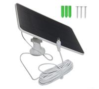 Eficiente cargador solar monocristalino de 6 W para timbres de video y cámaras de seguridad que funcionan a 5 V con voltaje de circuito abierto de 6,2 V (blanco)