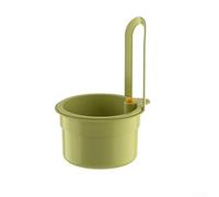 Eficiente cesta coladora para fregadero de cocina con gancho para colgar, accesorio de herramientas, diseñada para capturar alimentos y proporcionar eliminación de residuos sin contacto (verde)