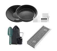 Eficiente estructura de caja de esclusa de recuperación de oro con estera de musgo y plan transportable compacto para aventureros, herramienta transductora de metal resistente a la oxidación