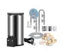 Eficiente filtro de acuario de acero inoxidable con mecanismo silencioso integrado y alimentación USB para armarios marinos de 30 a 40 cm, ventilador de acuario de bajo ruido