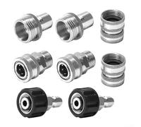 Eficiente kit de conexión rápida de acero inoxidable M22 a 3/8 para la mayoría de lavadoras a presión, mejorando tu experiencia de limpieza