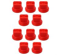 Eficiente paquete de 10 boquillas de ventilador para pulverizadores de mochila para agricultura, horticultura y uso industrial (rojo)