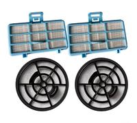 Eficiente paquete de filtros HEPA para aspiradora sin bolsa serie 1000 XB1042/10, filtros premotor reutilizables lavables para una succión óptima, incluye unidades azules y negras para limpieza del