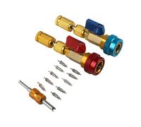 Eficiente para instalador de núcleo de válvula R134A con construcción de latón y acopladores rápidos para aire acondicionado automotriz