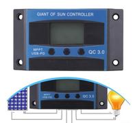 Eficiente USB dual para controlador solar con características de protección integral para una gestión segura de la energía (60 A)