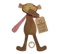 Efie Caja de música orgánica con diseño de mono, 100 % algodón (kbA), relleno de lana virgen (kbT) - Hecho a mano en Alemania - Certificado GOTS - Melodía (canción de cuna Schubert)