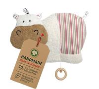 Efie Caja de música orgánica hipopótamo - 100% algodón (kbA), relleno de lana virgen (kbT) - Hecho a mano en Alemania - Certificado GOTS - Juguete sostenible para bebés - Melodía (LaLeLu)