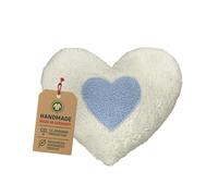 efie térmica de espelta Cojín Corazón Azul, cultivo orgánico, certificado GOTS, 100% fabricado en Alemania.