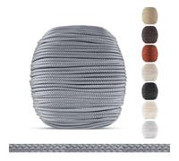 EFIXS Persiana de cuerda de 2,2 mm - gris - 10 - 25 metros - aquí: 20 metros - Cuerda de alta calidad - Cuerda de repuesto para persianas de madera, bambú y aluminio - Cordón de alta calidad