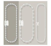 EFIXS persiana Enrollable de PVC (Servir) - Longitud: de 120 a 240 cm - aquí: 160 cm de (320 cm de circulación) - 4,5 x 12 mm - para persianas enrollables, persianas + Verticales, Color: Blanco