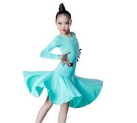 EFLALYHG A12,140, Vestido de baile latino para niñas, vestido de salón de baile dividido, falda de competencia para salón de baile, salsa, tango, samba, cha, rumba