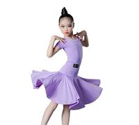 EFLALYHG A6,150, Vestido de baile latino para niñas, vestido de salón de baile dividido para niños, falda de competencia para salón de baile, salsa, tango, samba, cha, rumba