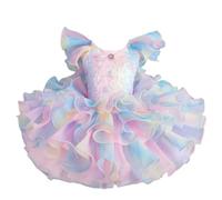 EFLALYHG Vestido de Ballet para niñas Vestido de Princesa con Lentejuelas Tutú de Ballet Ropa de Baile Tutú para actuaciones Faldas de competición,H,120
