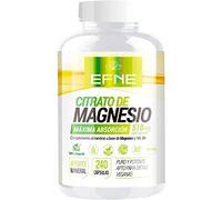 | EFNE | Complemento de Citrato de Magnesio + Vitamina B6 | 510mg de Magnesio Elemental por Tablet | 240 Capsulas| Reduce Cansancio y Fatiga | Aporte mineral | Vegano |