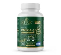 EFNE | Omega 3 IFOS™ Certificado | 1000 mg por perla Aceite de Pescado de Alta pureza Triglicéridos | 350 mg EPA + 250 mg DHA por dosis | Forma (TG) | Con Vitamina E | 60 Perlas | 1 cápsula diaria