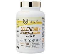 EFNE | Selenium + Ashwagandha KSM-66 + MAX T3 | Glándula tiroides y metales pesados | Fórmula magistral 400 mg Ashwagandha KSM-66 + 100mcg Selenio | 60 Cápsulas | Fabricado en España