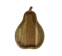 efo Bandeja decorativa de madera para aperitivos, pequeña bandeja hecha a mano, diseño encantador en forma de pera para nueces, semillas y frutas secas, bandeja de tapas de madera de calidad (pera)