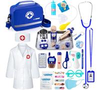 EFO SHM Maletin Medico Juguete con Estetoscopio Real, Kit Medico Infantil Botiquin Juguetes Niños, Regalo Juego Doctor Niños 3+ años