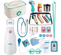 EFO SHM Maletin Medicos Juguete Madera Accesorios Juego de rol Regalos Doctora Juegos de Imitacion Regalos para Niñas Niños 3 4 5 6 Años