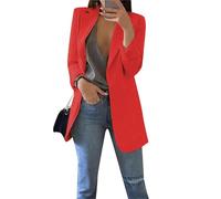 EFOFEI Mujer Traje De Negocios Entrevista Formal Wear Primavera y Otoño Chaqueta Trabajo Oficina Traje De Negocios Rojo S