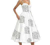 EFOFEI Mujer Vestido Formal Moda Vestido Casual Letras Blancas L