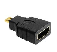 eForCity HDMI - Micro HDMI Negro, Oro - Adaptador para cable (HDMI, Micro HDMI, Male connector / Female connector, Negro, Oro)
