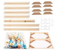 EFOTIML Kit de Marco de Lienzo de Madera Maciza DIY para Pintar por Números y Pintura al Óleo y Pintura de Diamantes por Número 16X20'' Marcos de Arte de Madera