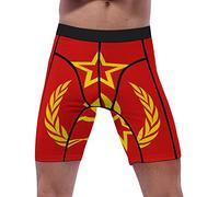 EFOTUNI Pantalones Cortos de compresión con Bandera del Comunismo de la URSS para Hombres, Ropa Interior para Correr, Gimnasio, Entrenamiento, Calzoncillos Tipo bóxer atléticos