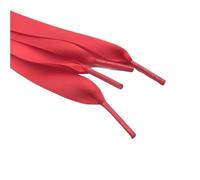 EFRJUWI 1 par de cordones planos de 2CM de ancho, cordones de cinta de raso, zapatos deportivos blancos for mujer, cordones de 110CM de longitud(Red)