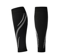 EFRJUWI 1 par de mangas de compresión for pantorrillas for hombres y mujeres (20-30 mmHg), calcetines sin pies con mangas de compresión for piernas.(Black,S-M)