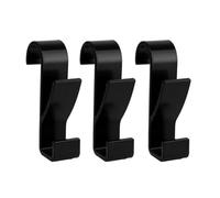 EFRJUWI 3/6 ganchos dobles for baño, toallero eléctrico for radiador, gancho de almacenamiento, estante colgante multifuncional for toallas de cocina y hogar(A-3pcs-black)