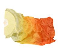 EFRJUWI Abanico de Seda for Danza del Vientre, abanicos Largos Reales Hechos a Mano, Color Degradado, Puede ser Accesorio de imitación, 1 par(Color 02,150cm Real Silk)