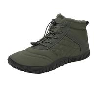 EFRJUWI Botas de felpa cálidas for hombre, botas invierno impermeables gran tamaño, botines piel antideslizantes para Trail Urbano(Green,43)