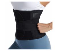 EFRJUWI Faja moldeadora de cintura, cinturón de soporte de espalda for mujeres y hombres, correa de control abdominal adelgazante, corsé de doble compresión.(Black,XL)